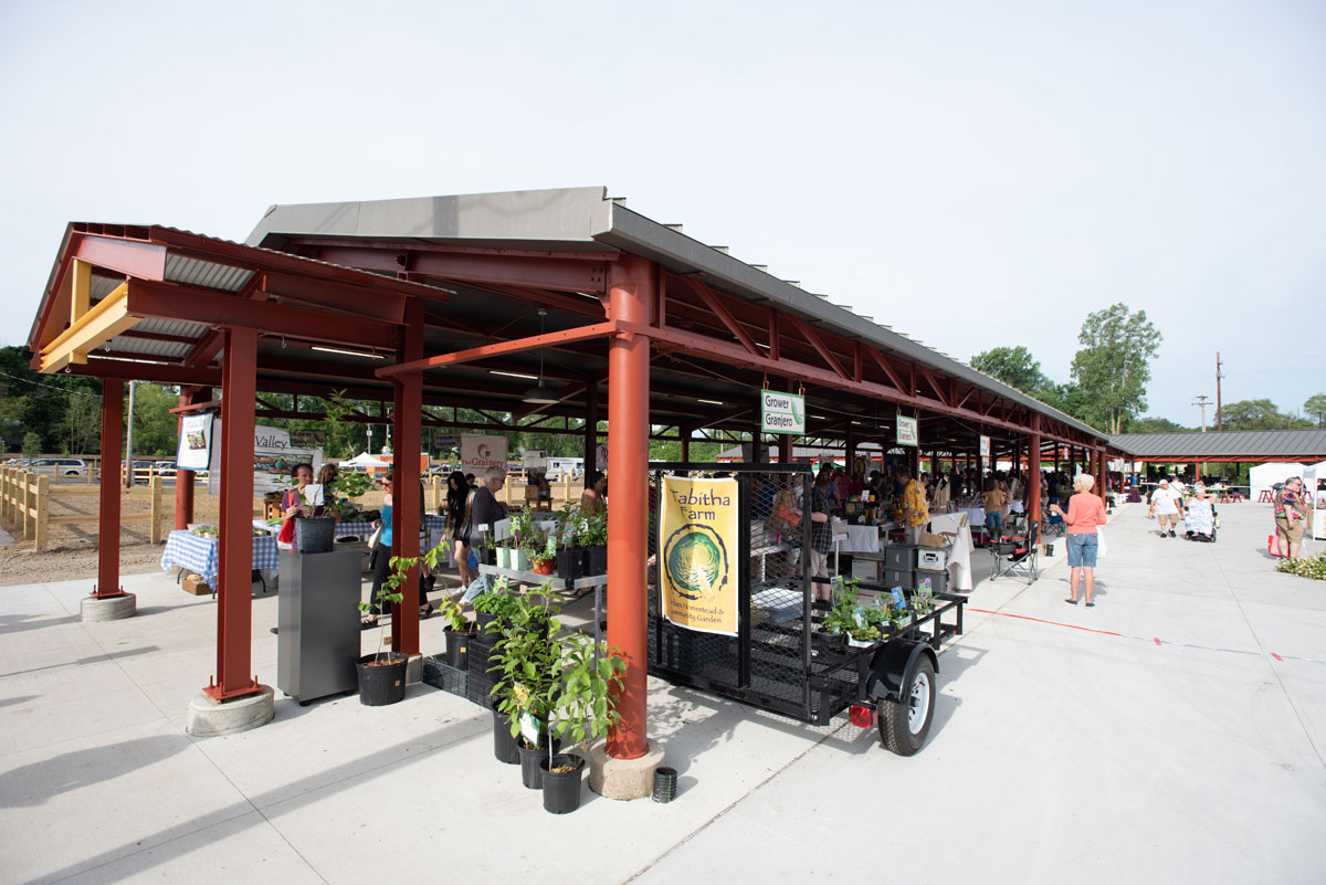 photo of farmers' market pavilion