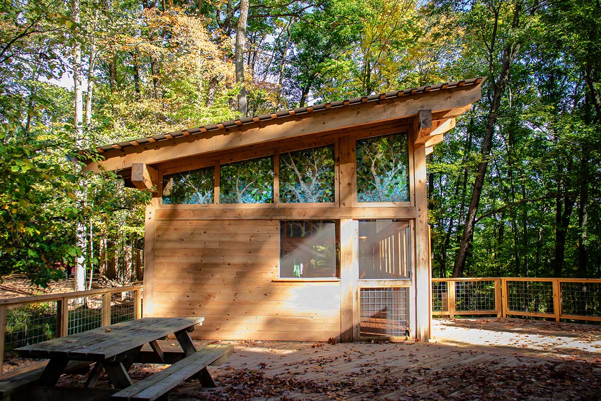 photo of timber frame pavilion
