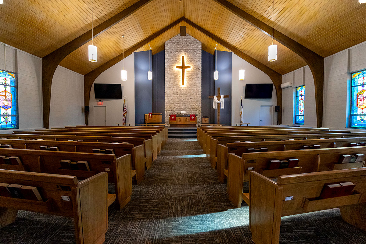 photo on renovated sanctuary