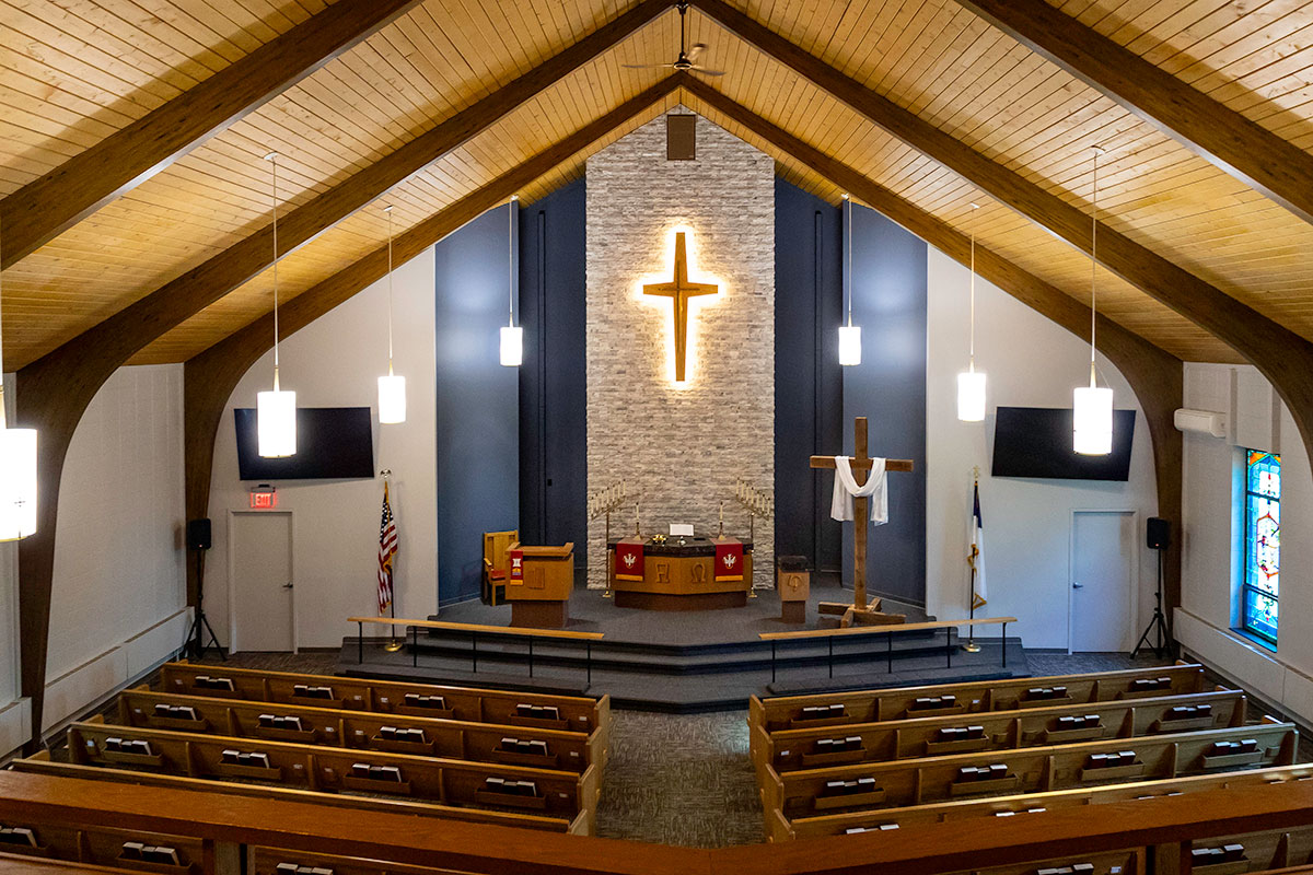 photo on renovated sanctuary